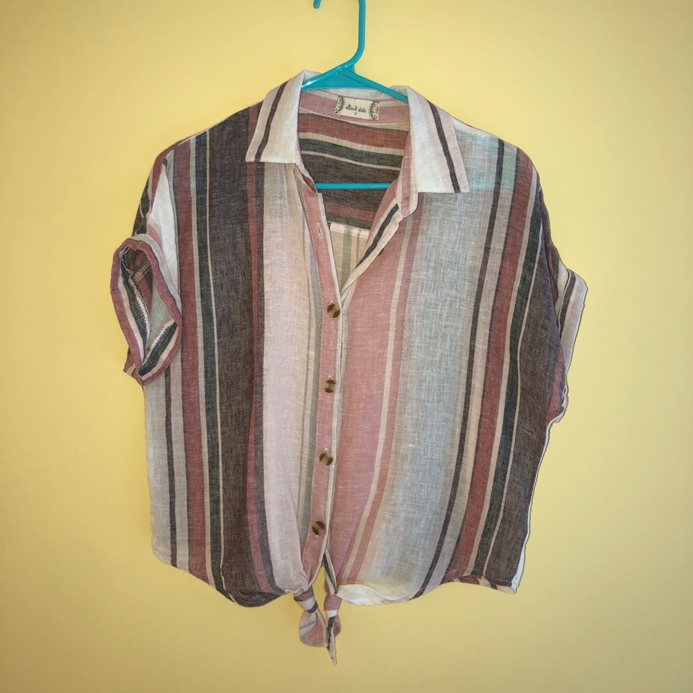 altar’d state button down crop top